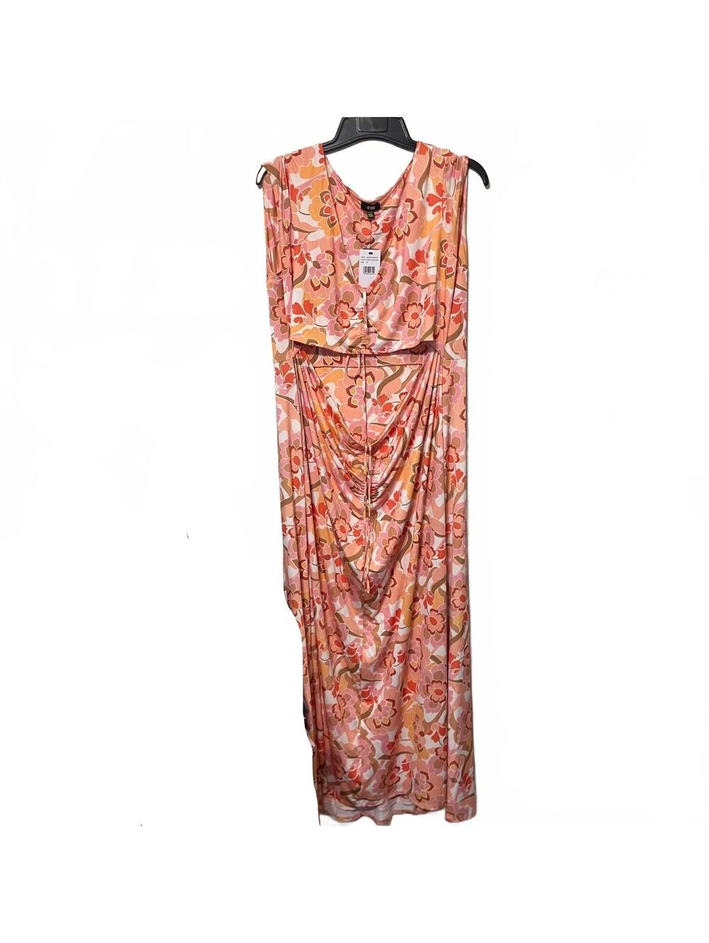 AFRM Vintage Coral Floral Sleeveless Maxi Dress Cottagecore 2000s Chic 3X-New